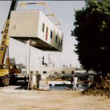 New Classrooms being hoisted into position