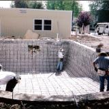 Pool Remodel underway with New Office in background.