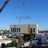 New Family Room lifted into the campus.